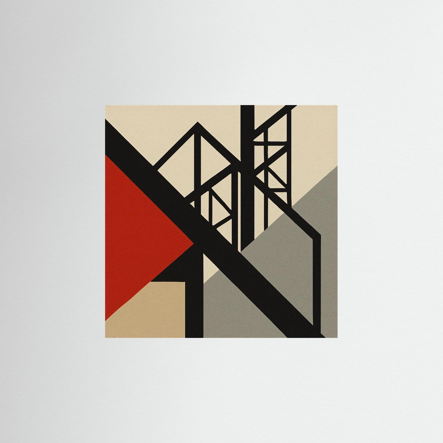Constructivist Tension - A Geometric Abstraction, Bauhaus Modernism inspired Art Print