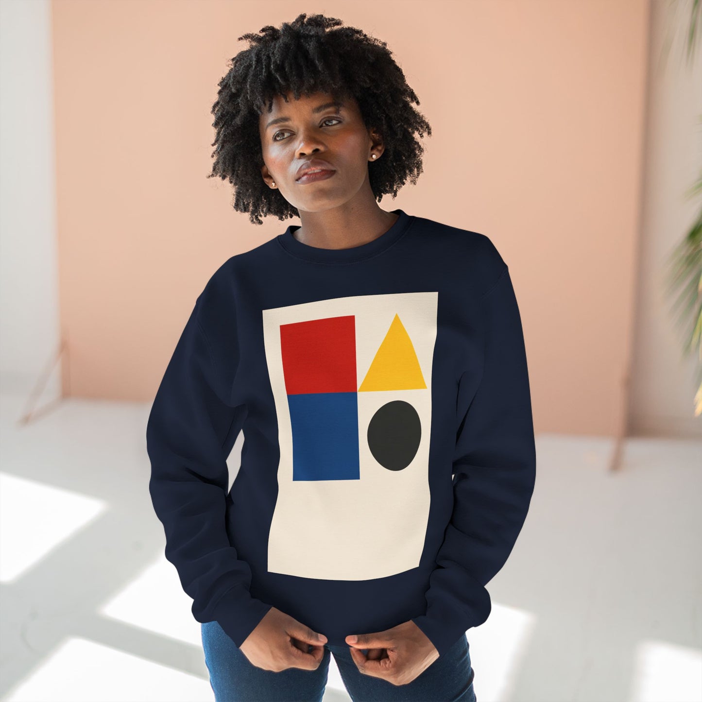 Fresh Unisex Crewneck Sweatshirt, Art inspired, featuring a Hard Edge Style Design. Cozy , Casual, Stylish & Trendy