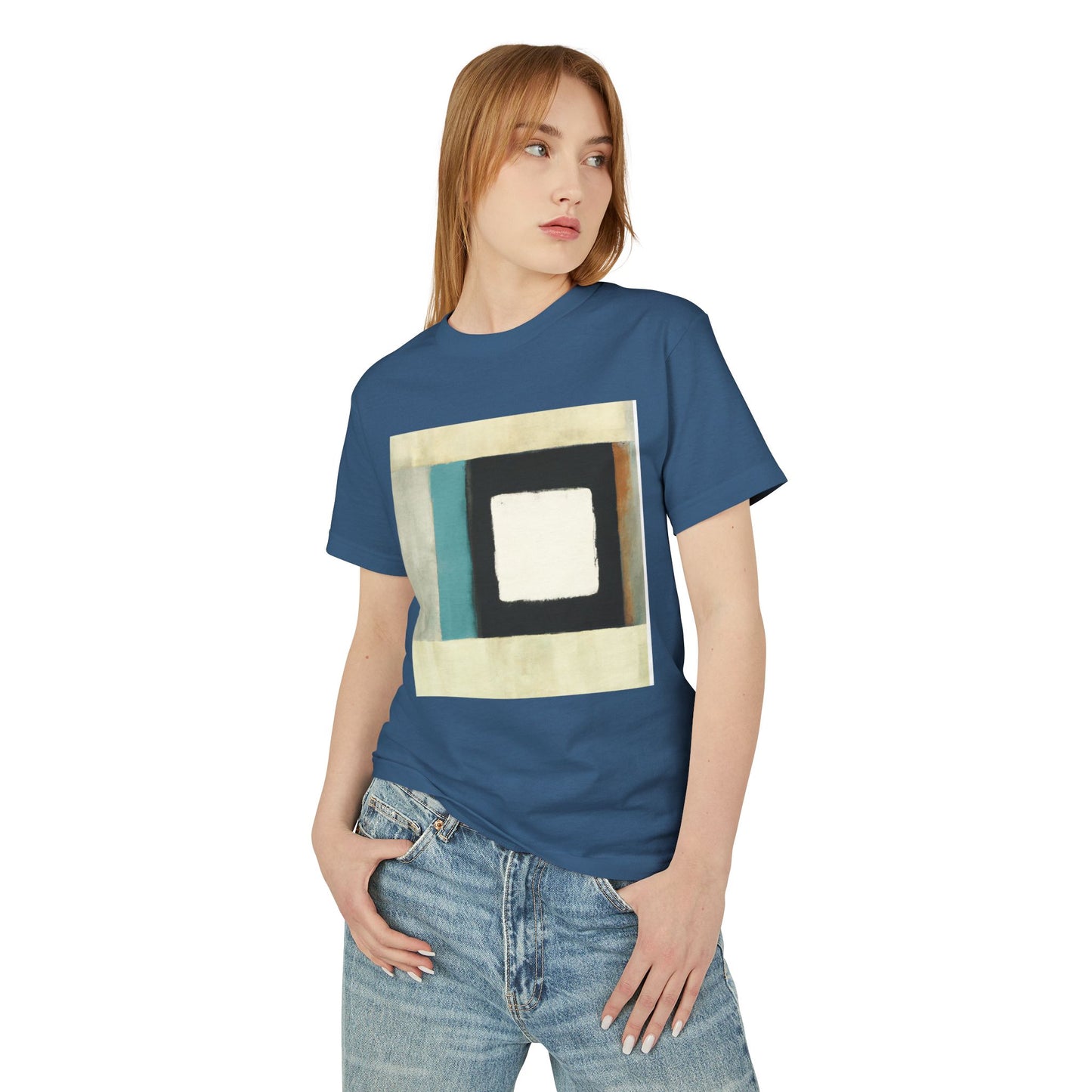 T-Shirt Abstract Art Streetwear featuring a Geometric Design, Unisex Tee