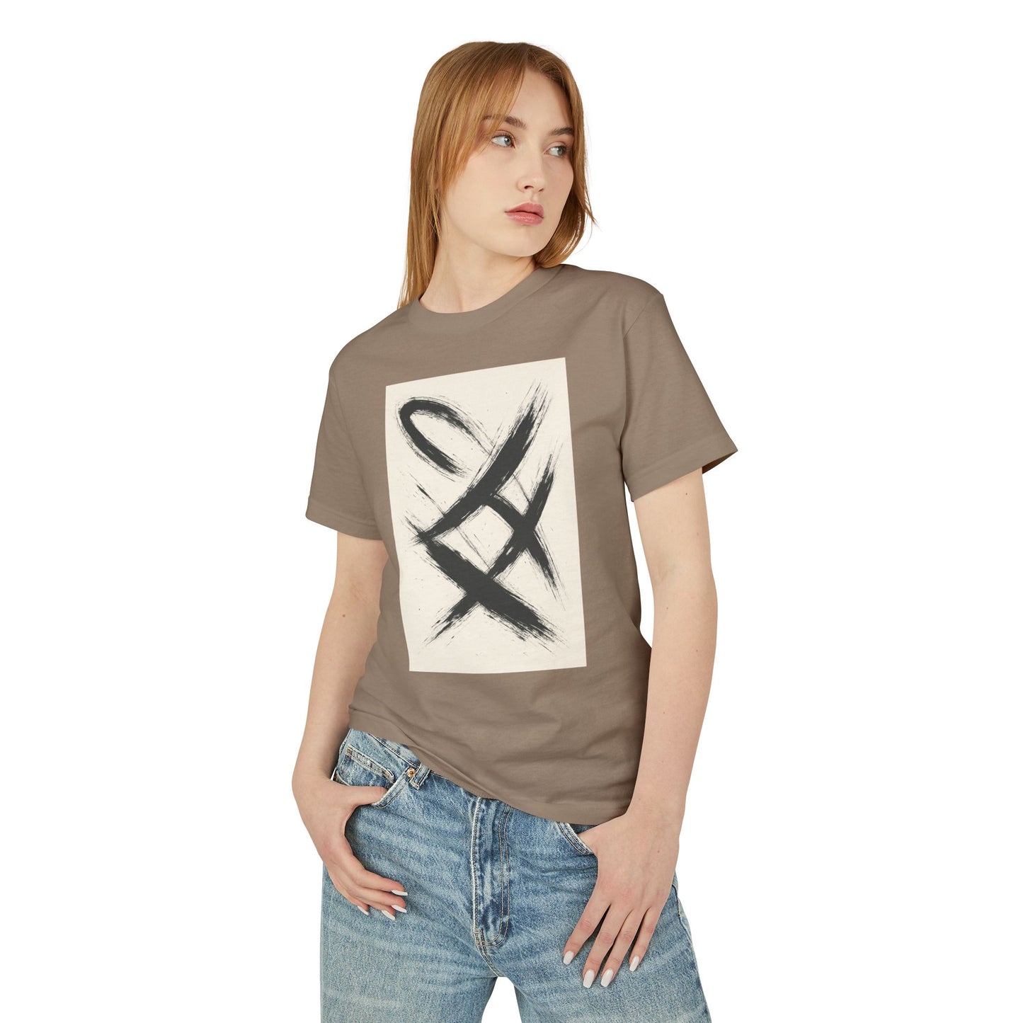 T-Shirt Abstract Art Streetwear featuring an Action Painting Style Design, Unisex Tee