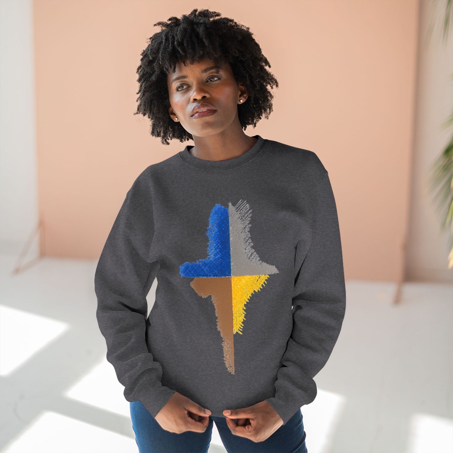 Trendy Unisex Crewneck Sweatshirt, Art inspired, featuring an Abstract Design, Fresh & Stylish
