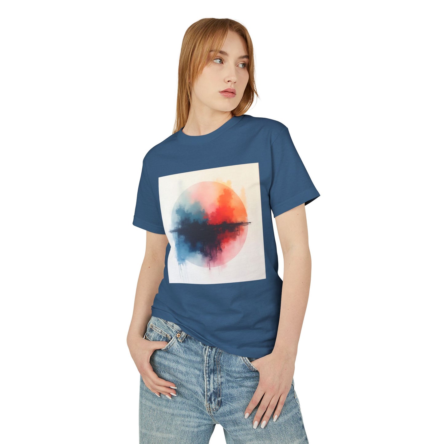 T-Shirt Abstract Art inspired, featuring a colorful Design, Unisex Tee