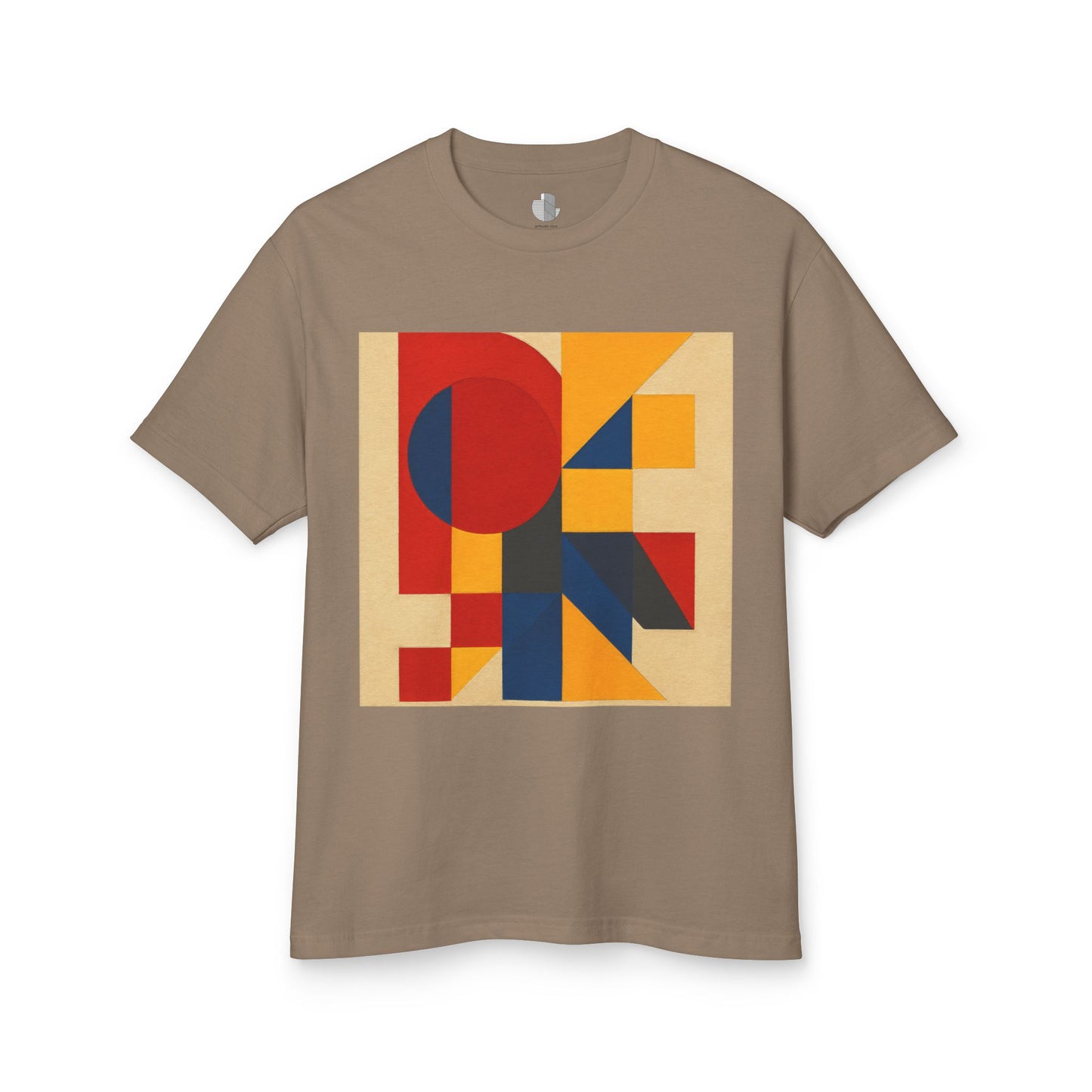 T-Shirt Abstract Art inspired, featuring a Primary Colors Design, Unisex Tee