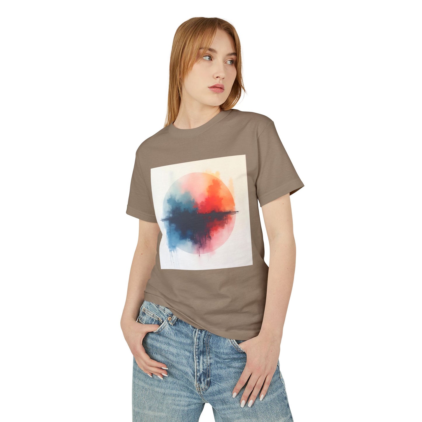 T-Shirt Abstract Art inspired, featuring a colorful Design, Unisex Tee