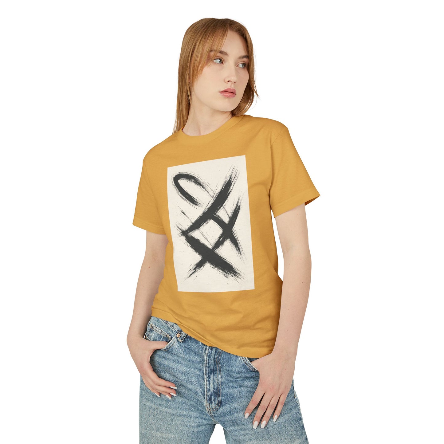 T-Shirt Abstract Art Streetwear featuring an Action Painting Style Design, Unisex Tee