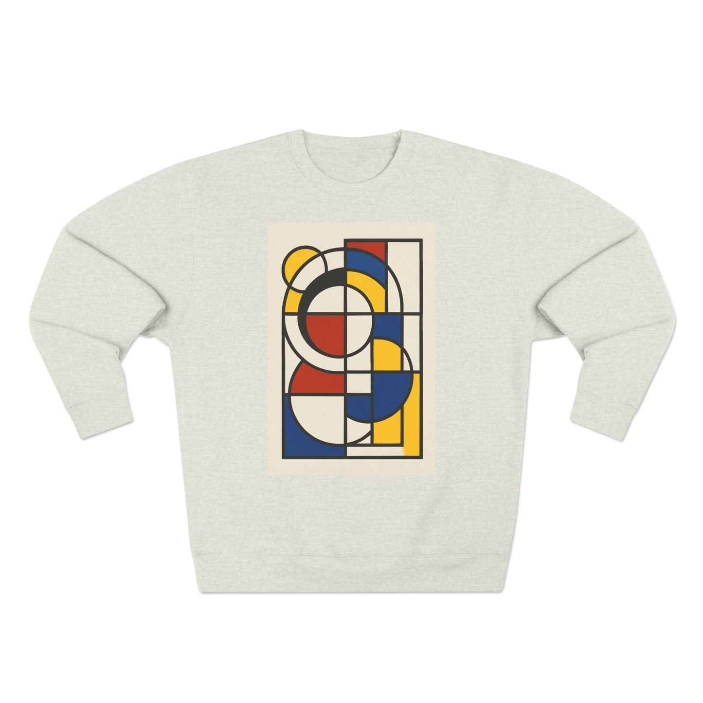 Sophisticated Unisex Crewneck Sweatshirt, Art inspired, featuring a Bauhaus inspired Design, Trendy & Stylish