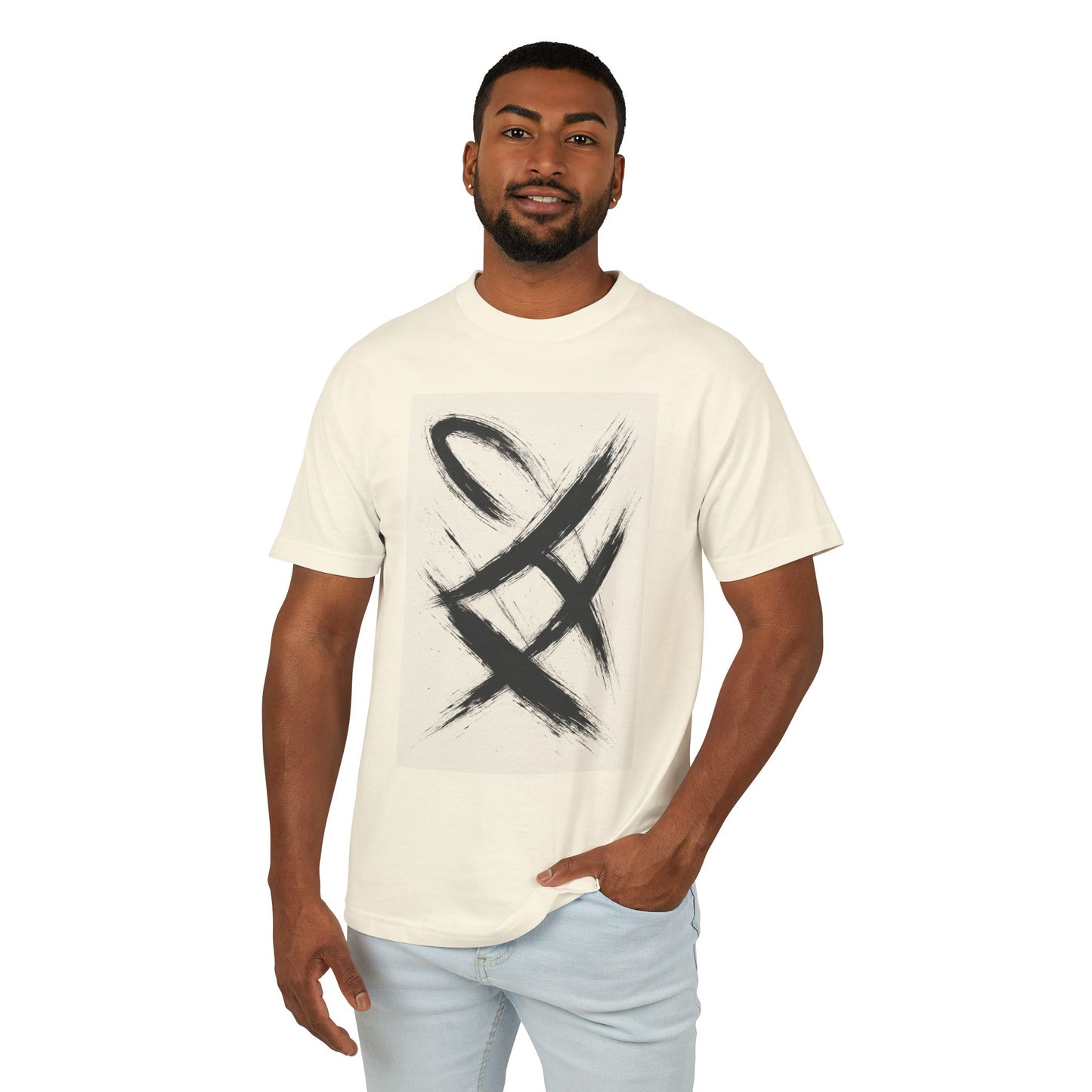T-Shirt Abstract Art Streetwear featuring an Action Painting Style Design, Unisex Tee