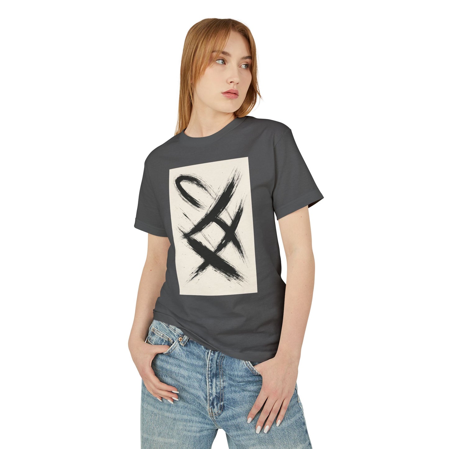 T-Shirt Abstract Art Streetwear featuring an Action Painting Style Design, Unisex Tee