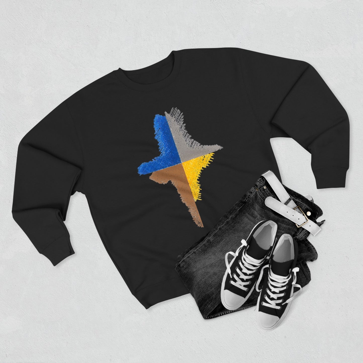 Trendy Unisex Crewneck Sweatshirt, Art inspired, featuring an Abstract Design, Fresh & Stylish