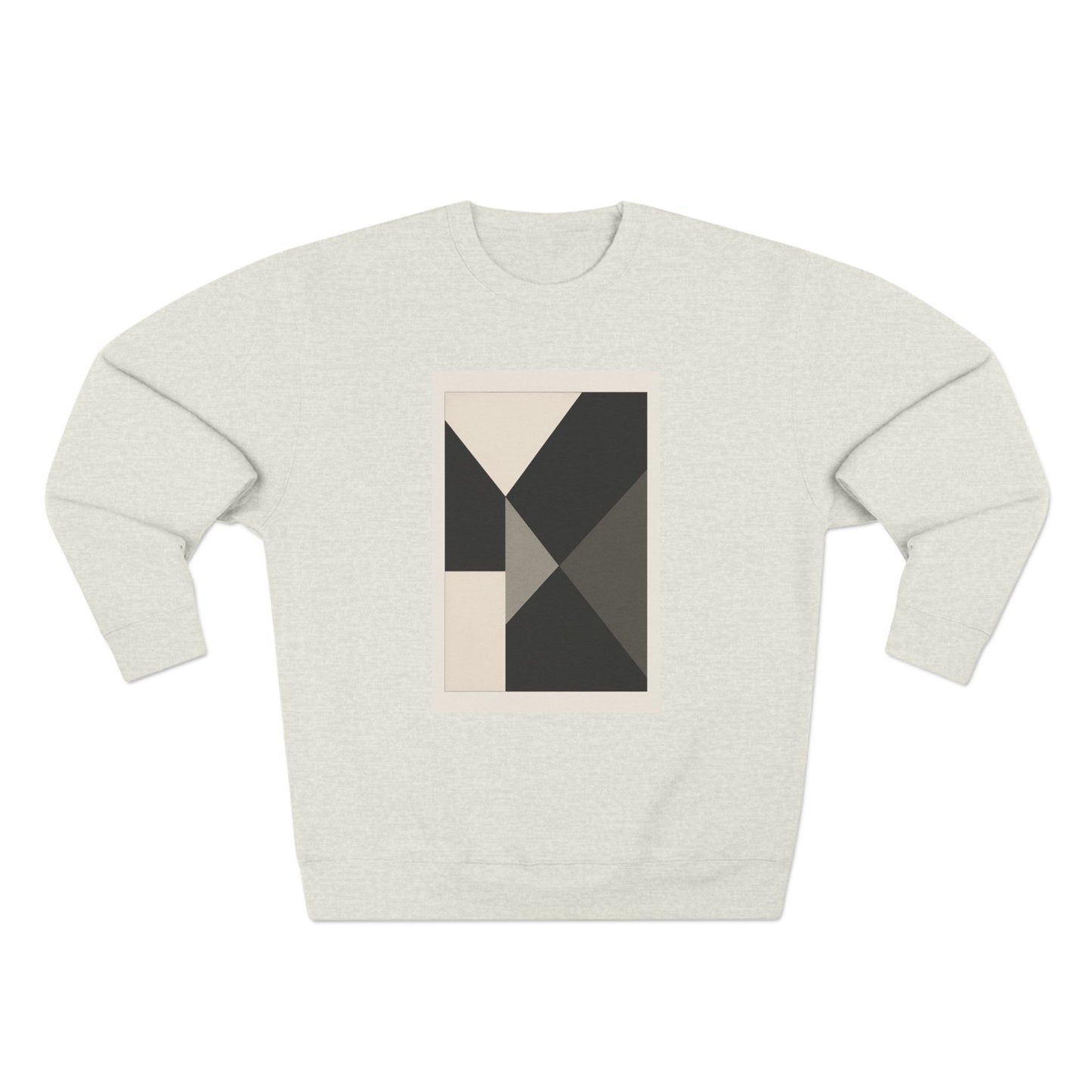 Modern Unisex Crewneck Sweatshirt, Art inspired, featuring a Hard Edge Monochromatic Design, Casual & Stylish