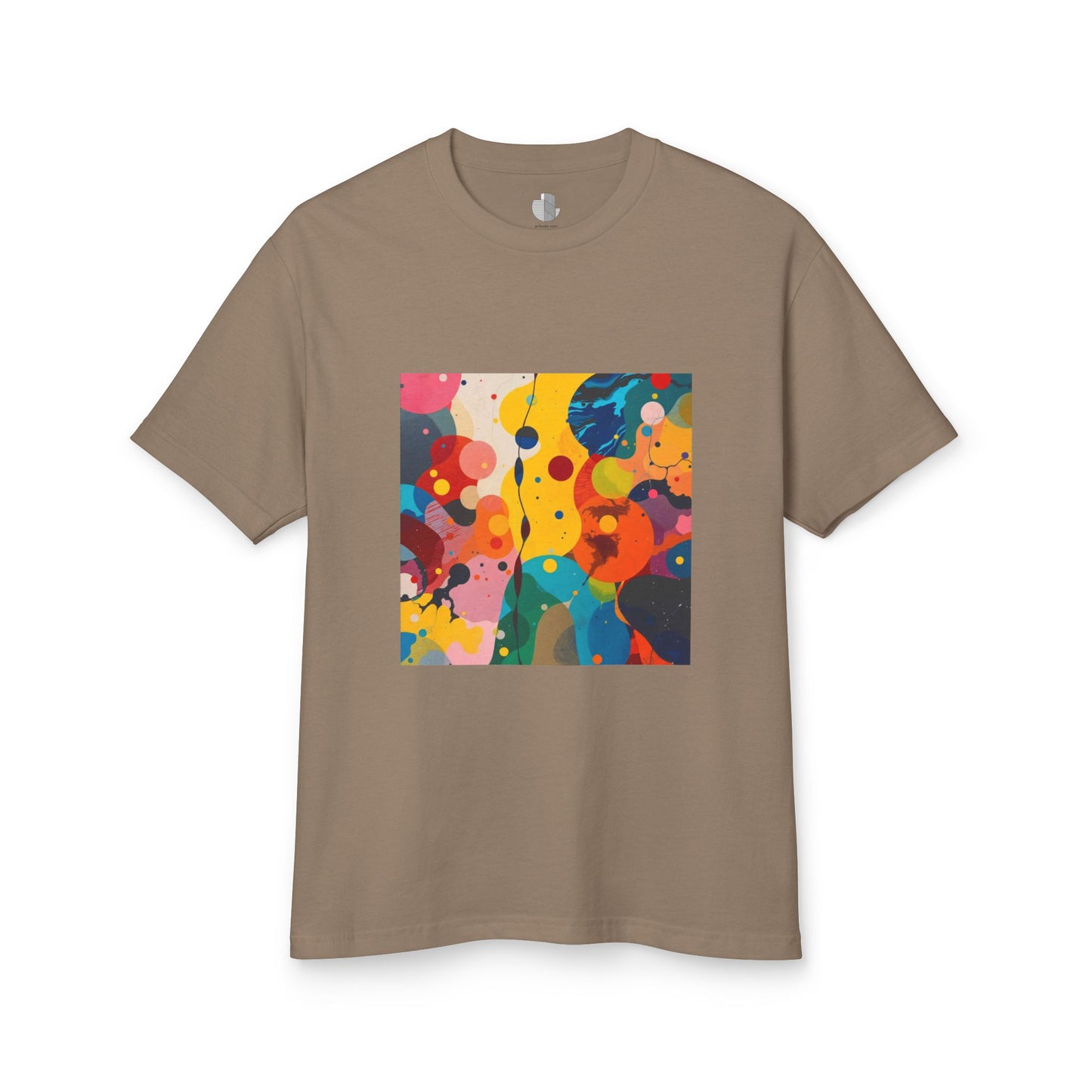 T-Shirt Abstract Art inspired, featuring a colorful expressionist Design, Unisex Tee