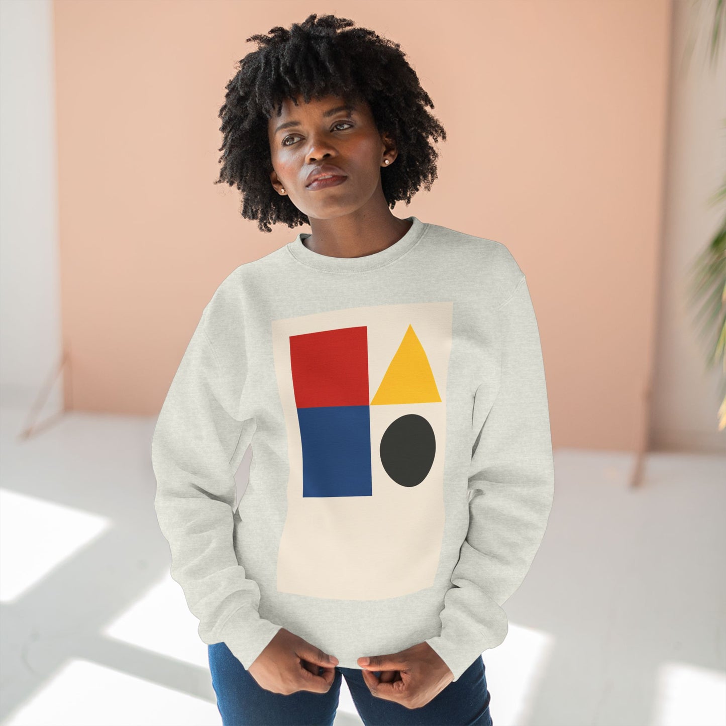 Fresh Unisex Crewneck Sweatshirt, Art inspired, featuring a Hard Edge Style Design. Cozy , Casual, Stylish & Trendy