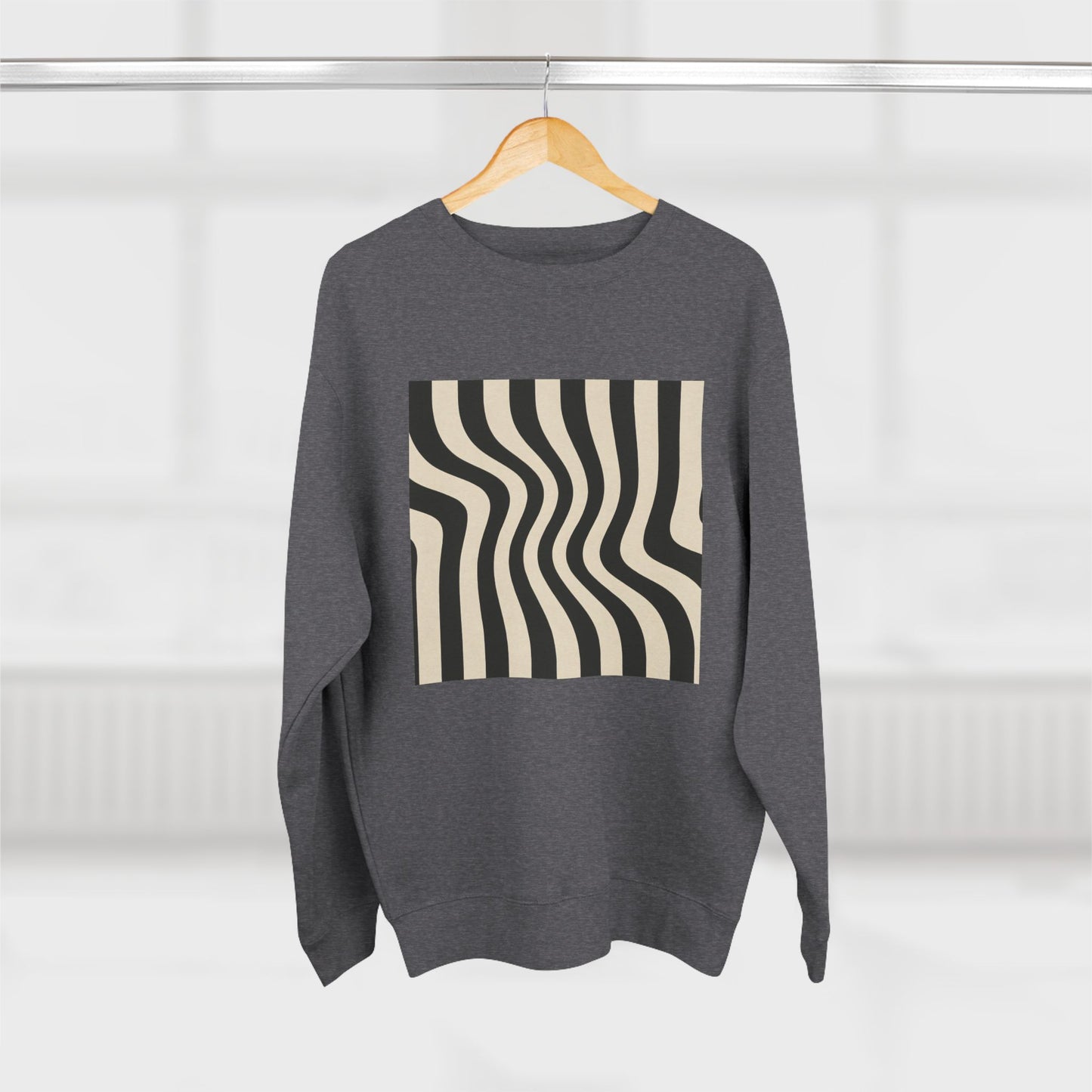 Minimalist Unisex Crewneck Sweatshirt, Art inspired, featuring an Op Art Style Design, Stylish & Trendy
