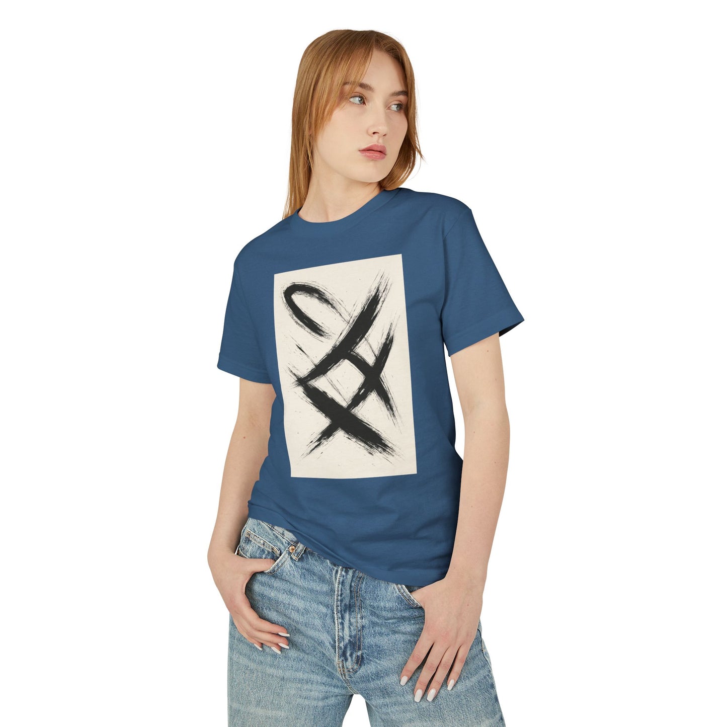 T-Shirt Abstract Art Streetwear featuring an Action Painting Style Design, Unisex Tee