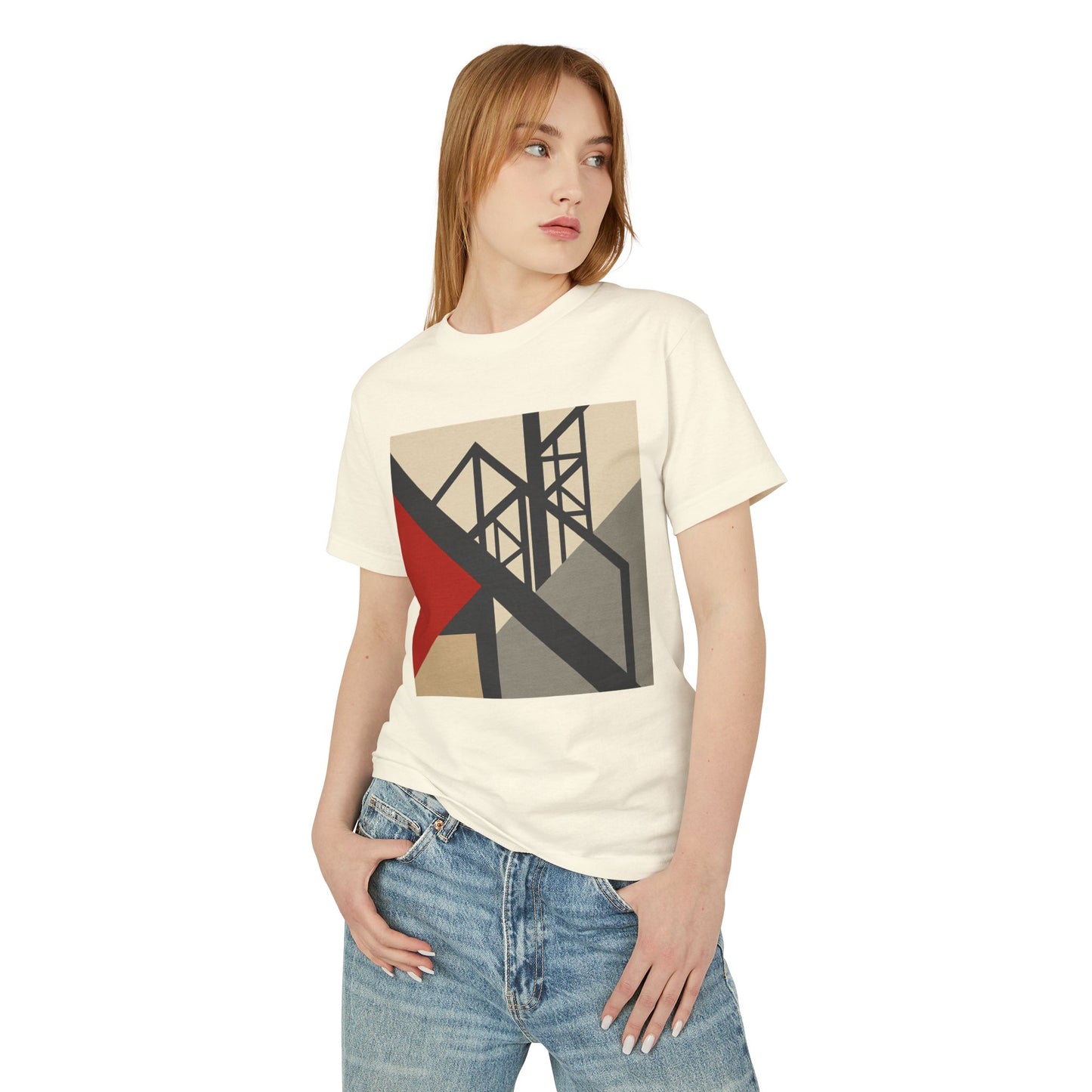 T-Shirt Abstract Art inspired, featuring a Hard Edge Style Design, Unisex Tee