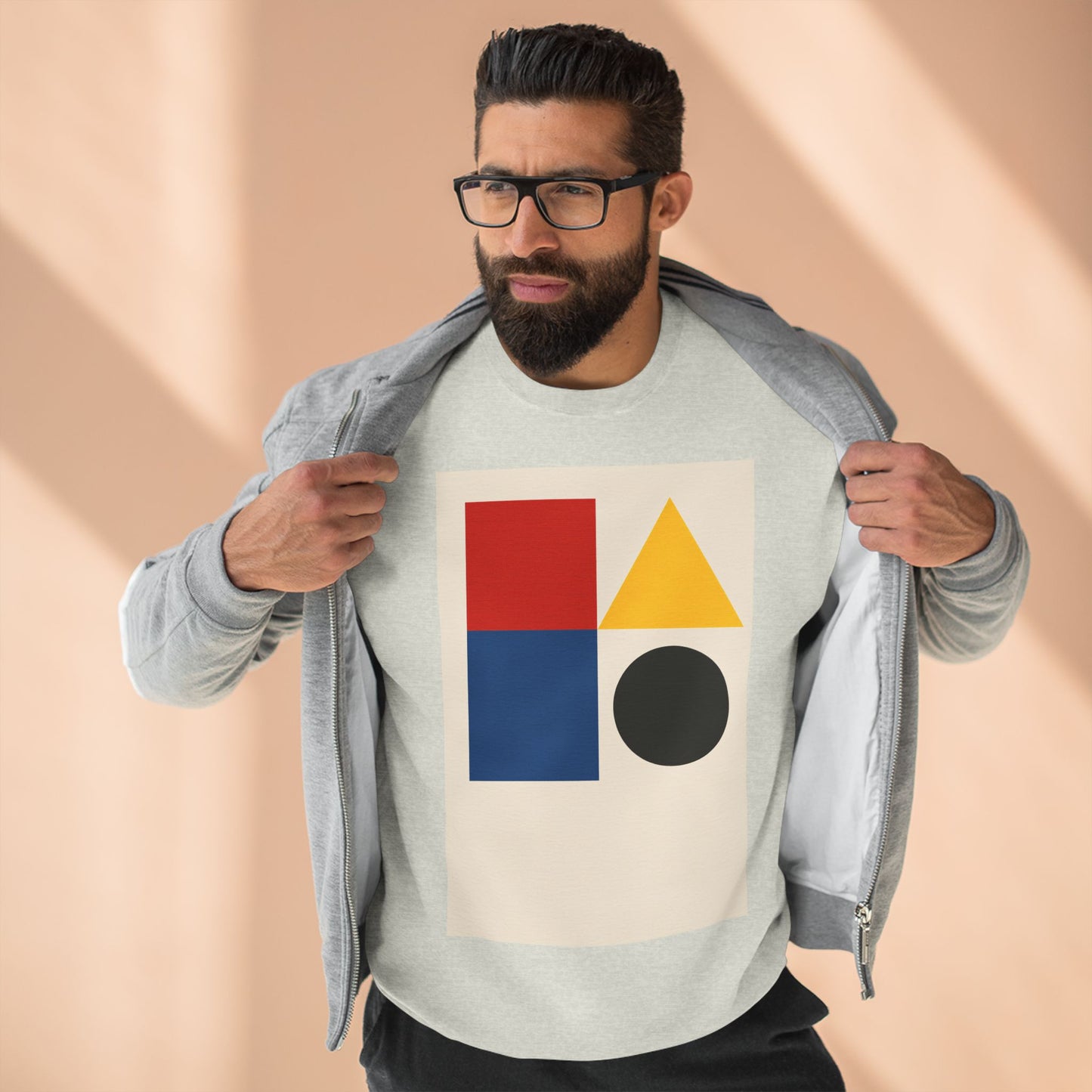 Fresh Unisex Crewneck Sweatshirt, Art inspired, featuring a Hard Edge Style Design. Cozy , Casual, Stylish & Trendy
