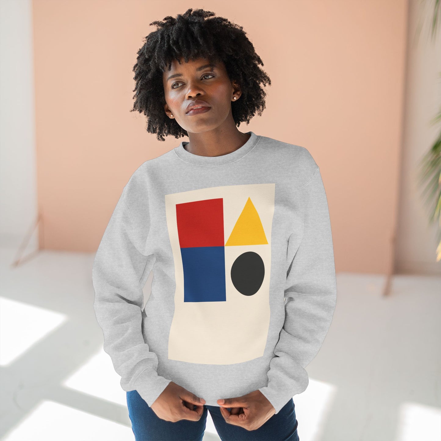 Fresh Unisex Crewneck Sweatshirt, Art inspired, featuring a Hard Edge Style Design. Cozy , Casual, Stylish & Trendy