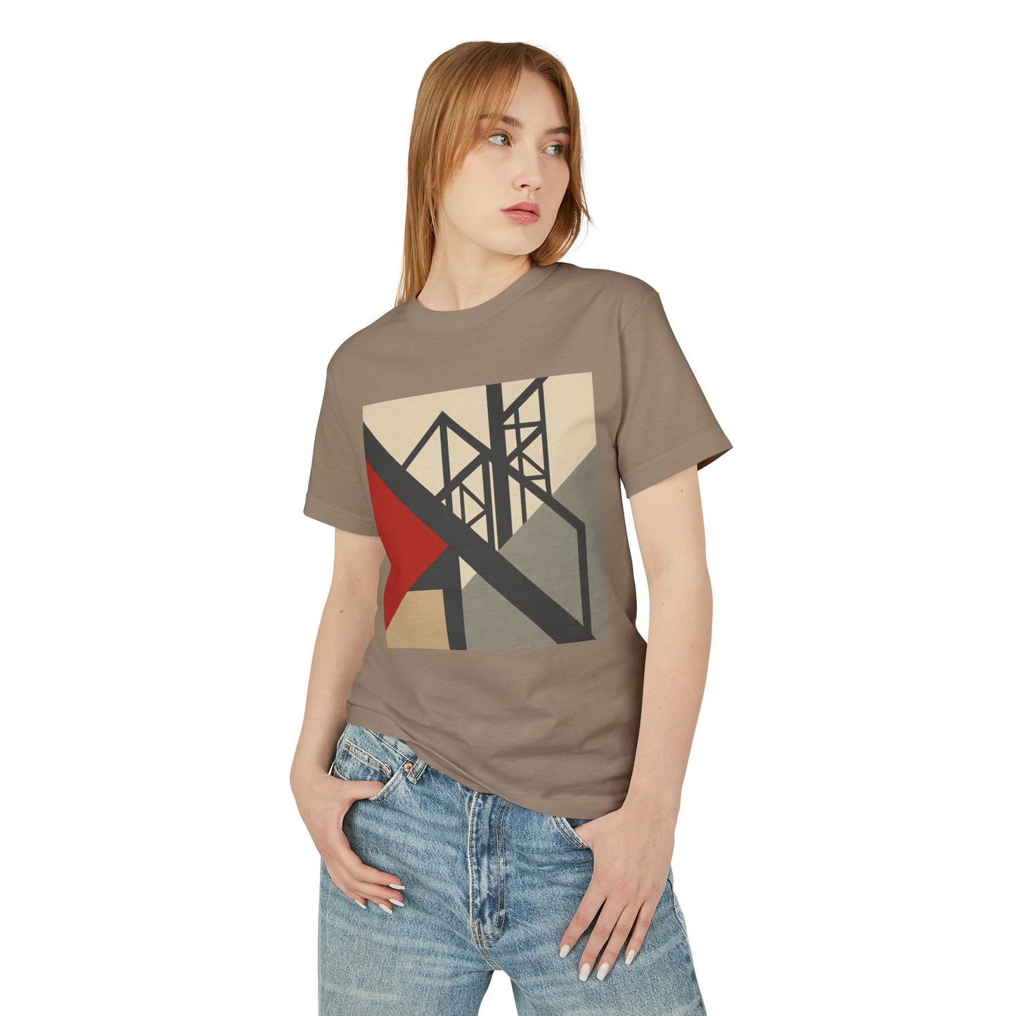 T-Shirt Abstract Art inspired, featuring a Hard Edge Style Design, Unisex Tee