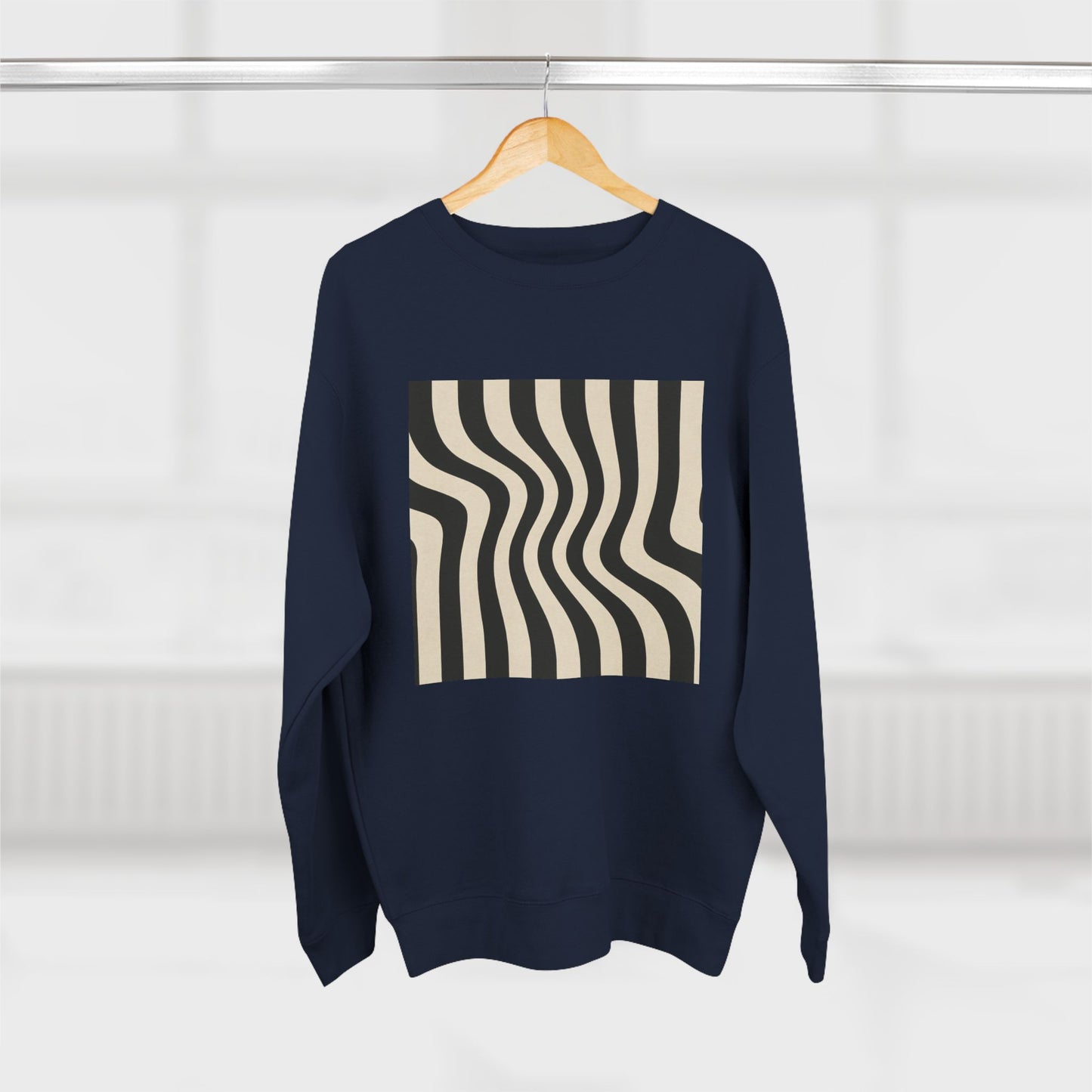 Minimalist Unisex Crewneck Sweatshirt, Art inspired, featuring an Op Art Style Design, Stylish & Trendy