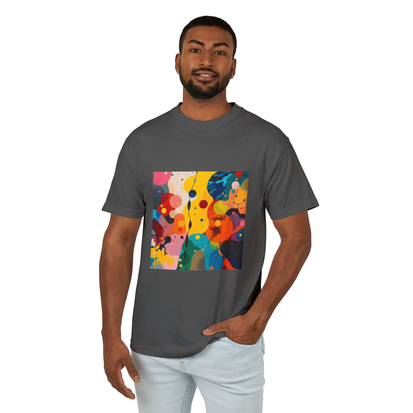 T-Shirt Abstract Art inspired, featuring a colorful expressionist Design, Unisex Tee