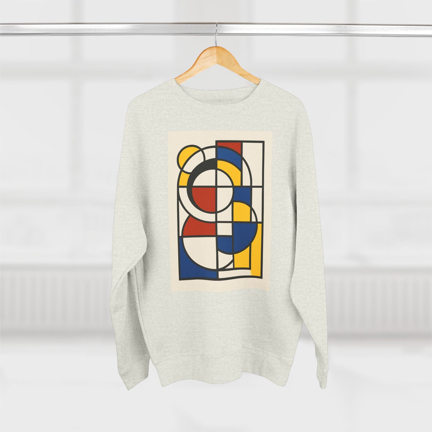 Sophisticated Unisex Crewneck Sweatshirt, Art inspired, featuring a Bauhaus inspired Design, Trendy & Stylish