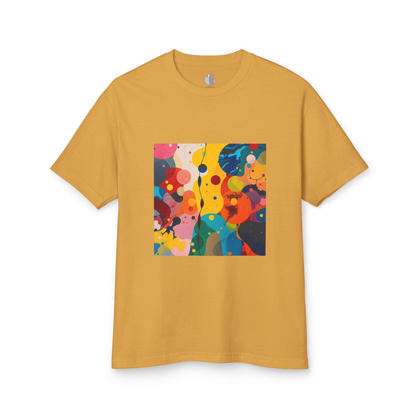 T-Shirt Abstract Art inspired, featuring a colorful expressionist Design, Unisex Tee