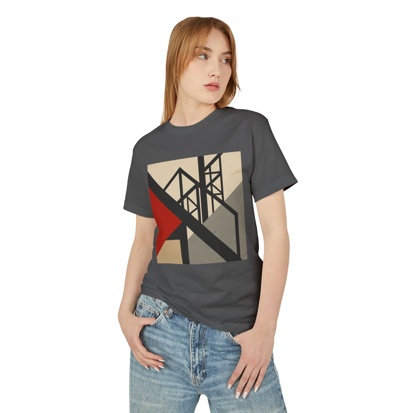 T-Shirt Abstract Art inspired, featuring a Hard Edge Style Design, Unisex Tee