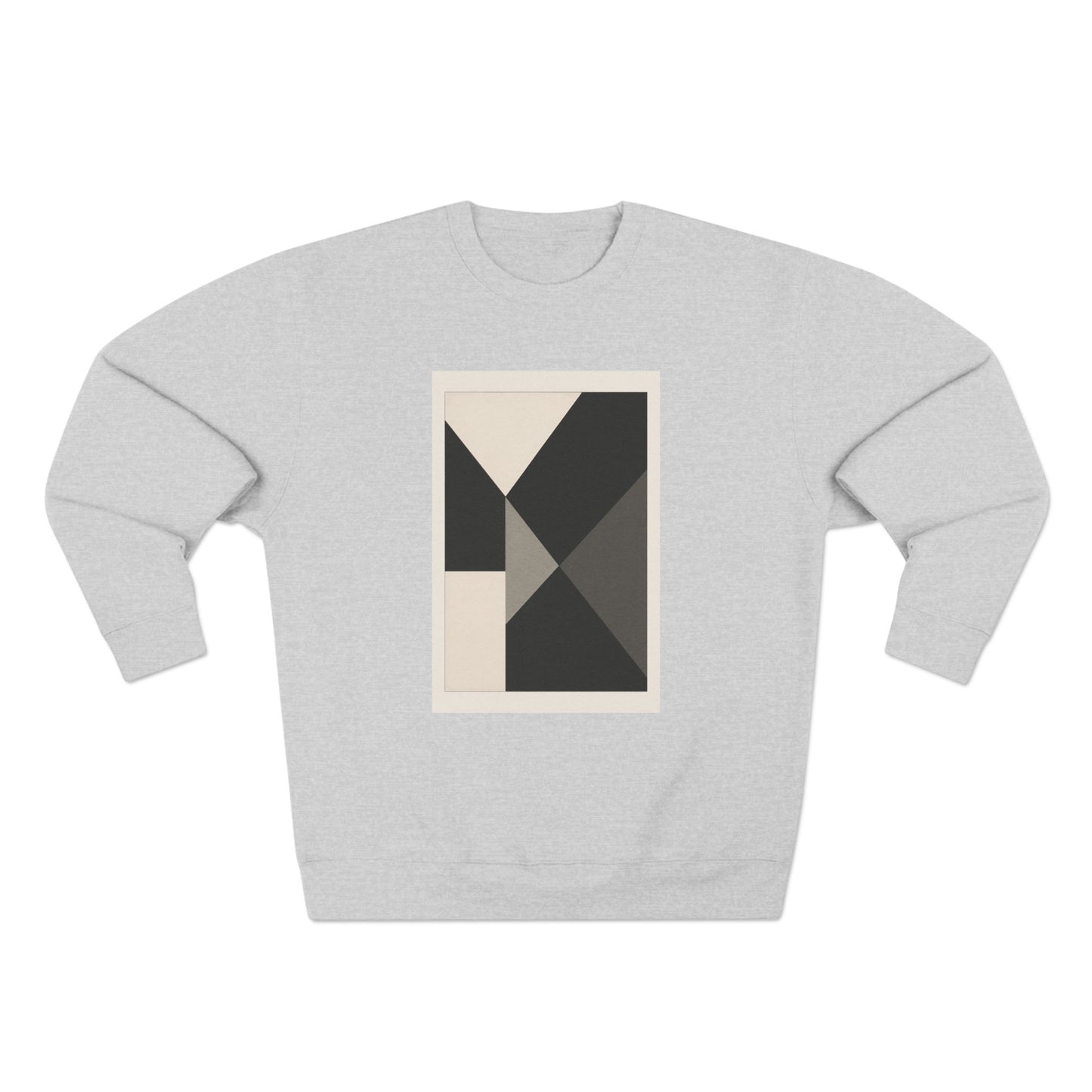 Modern Unisex Crewneck Sweatshirt, Art inspired, featuring a Hard Edge Monochromatic Design, Casual & Stylish
