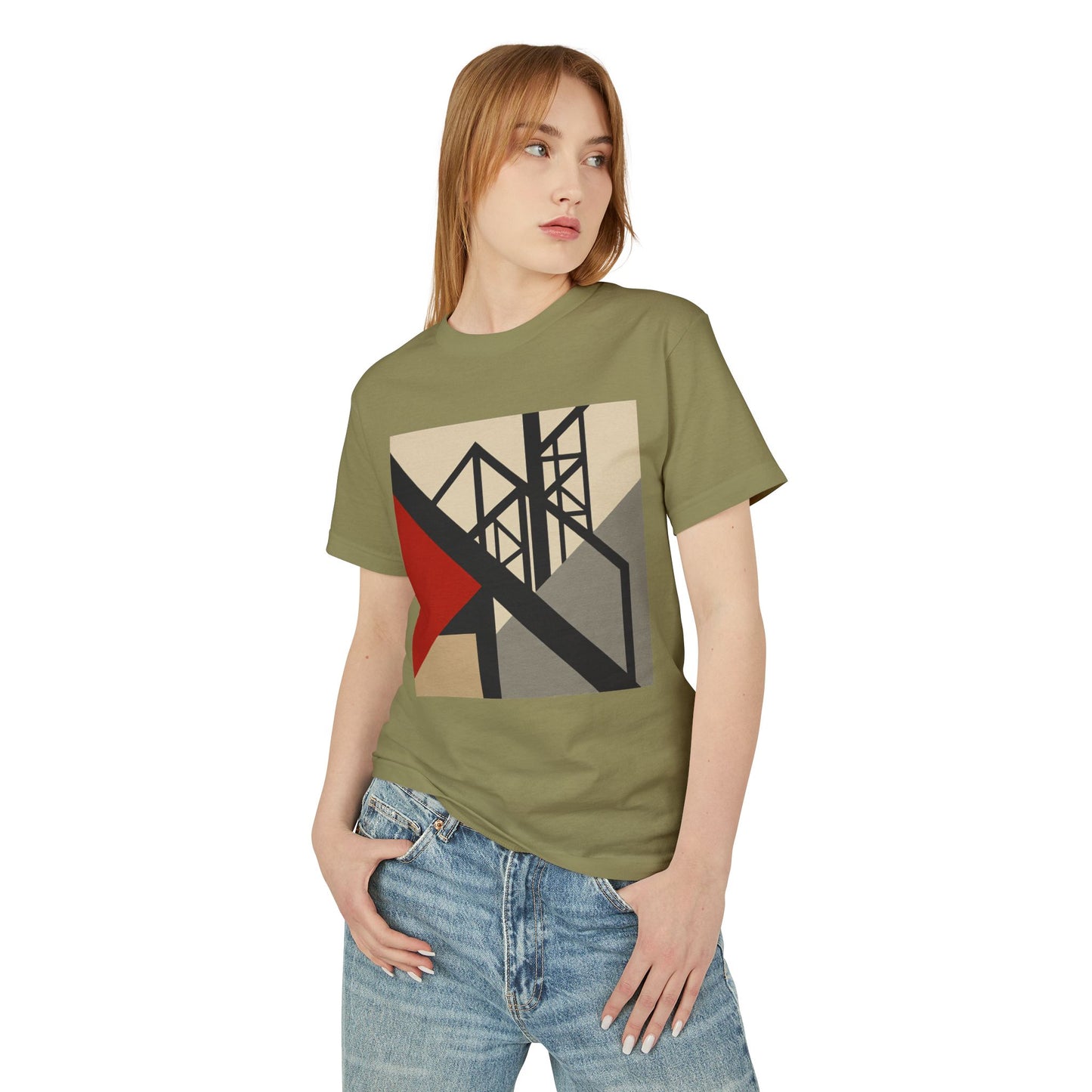 T-Shirt Abstract Art inspired, featuring a Hard Edge Style Design, Unisex Tee