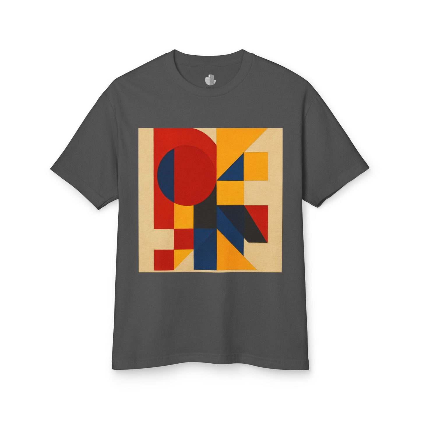 T-Shirt Abstract Art inspired, featuring a Primary Colors Design, Unisex Tee