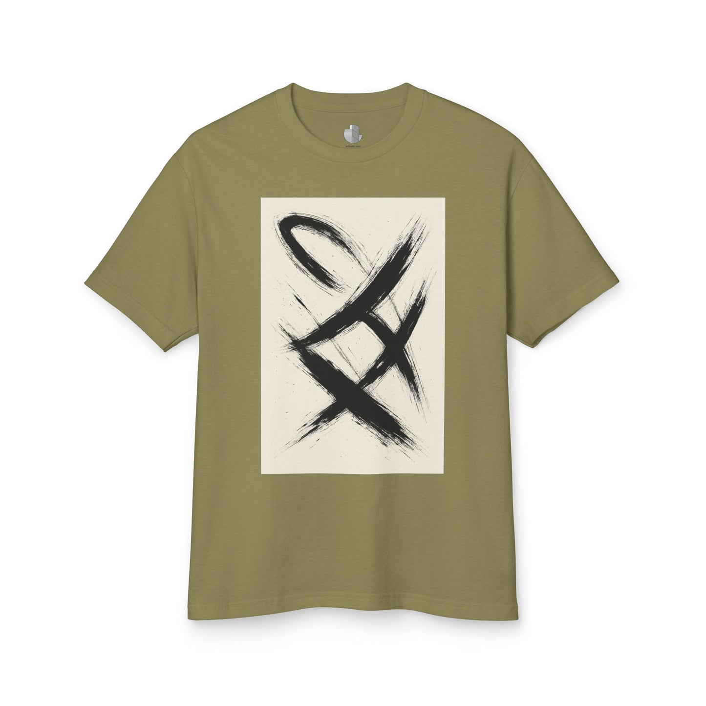 T-Shirt Abstract Art Streetwear featuring an Action Painting Style Design, Unisex Tee