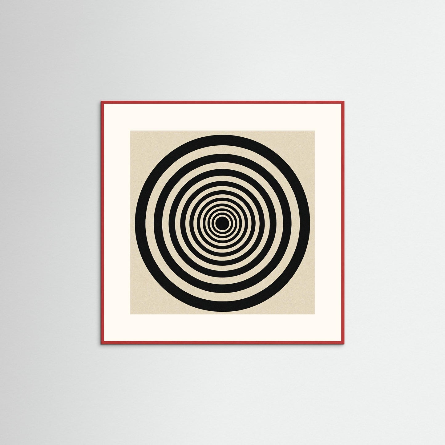 Hypnotic Echo - Op Art inspired Art Print with Concentric Rings