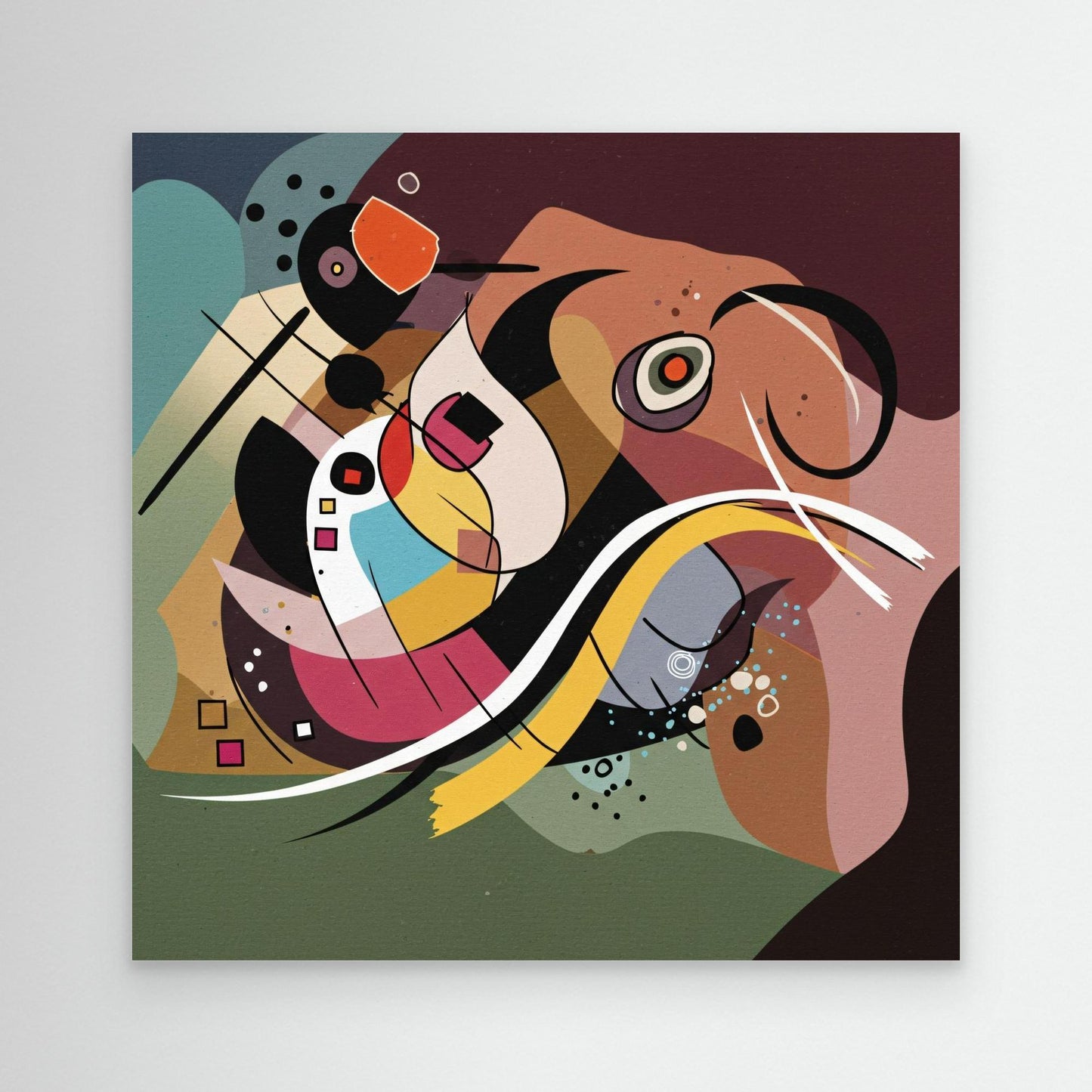 Playful Signals - Geometric Abstraction Mood with Bauhaus Flair