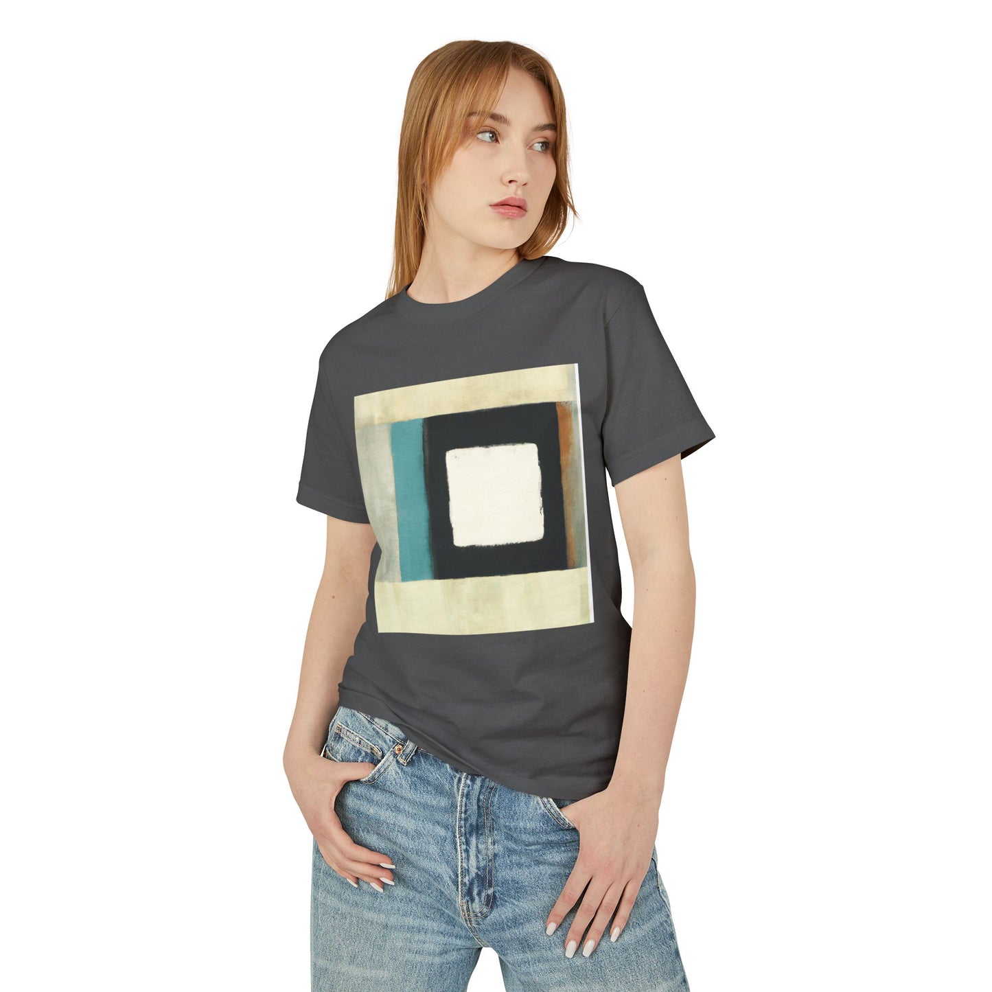 T-Shirt Abstract Art Streetwear featuring a Geometric Design, Unisex Tee
