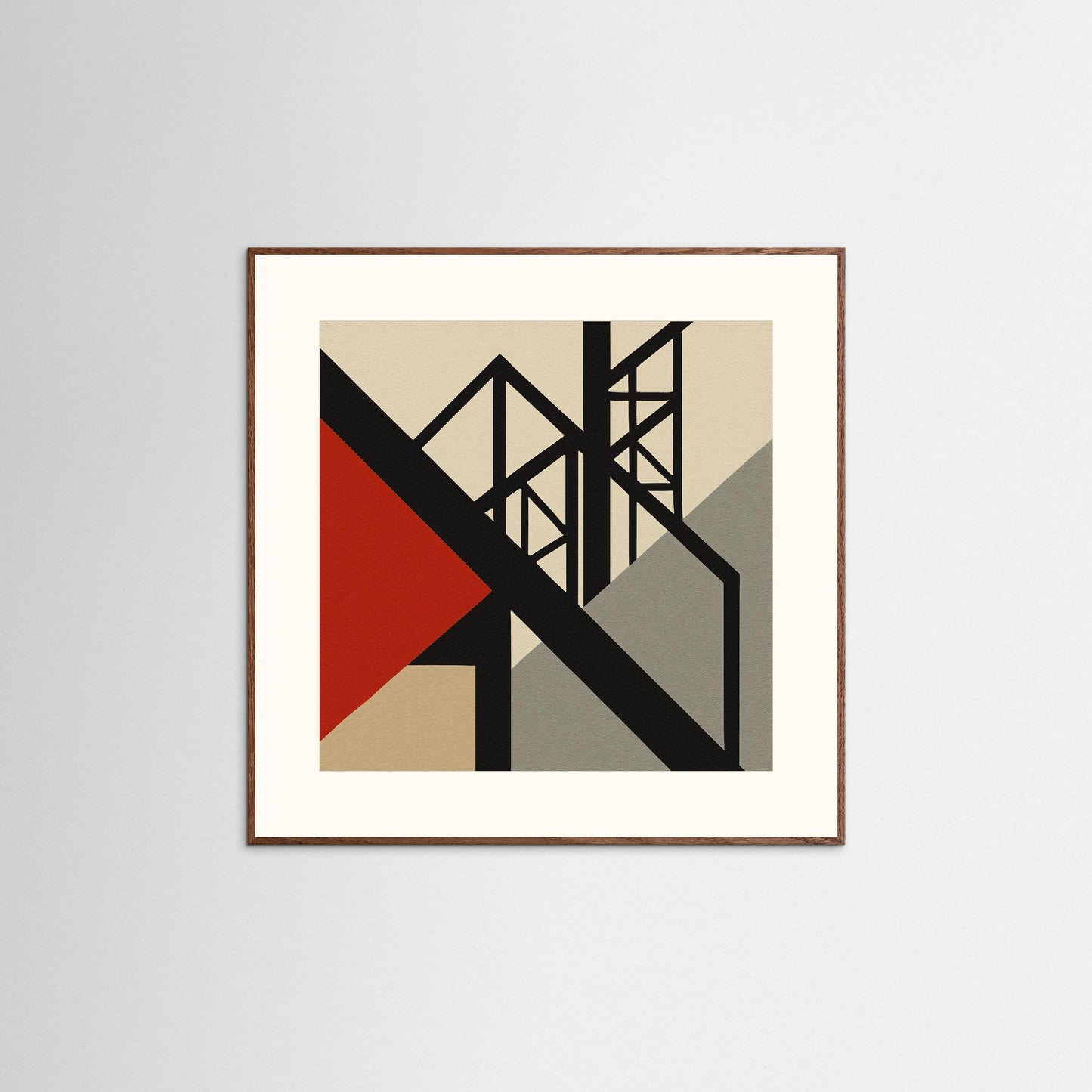 Constructivist Tension - A Geometric Abstraction, Bauhaus Modernism inspired Art Print