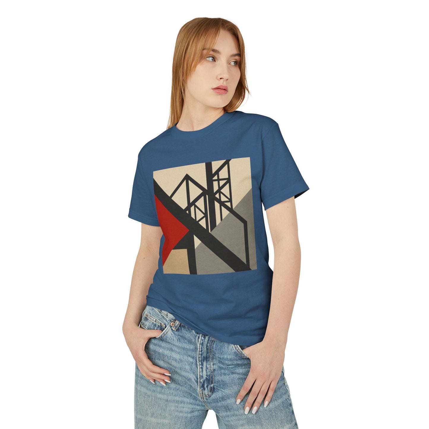 T-Shirt Abstract Art inspired, featuring a Hard Edge Style Design, Unisex Tee