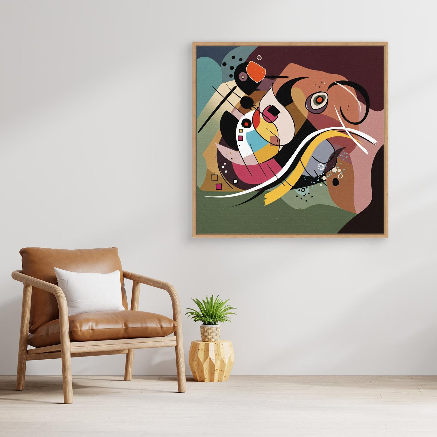 Playful Signals - Geometric Abstraction Mood with Bauhaus Flair