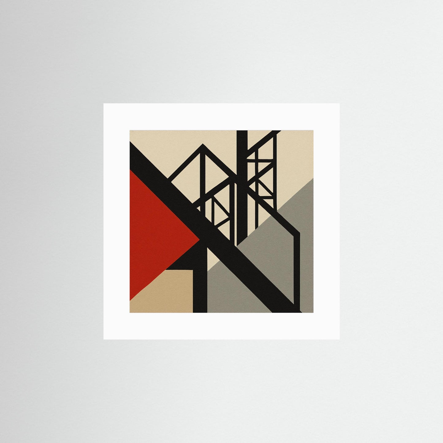 Constructivist Tension - A Geometric Abstraction, Bauhaus Modernism inspired Art Print