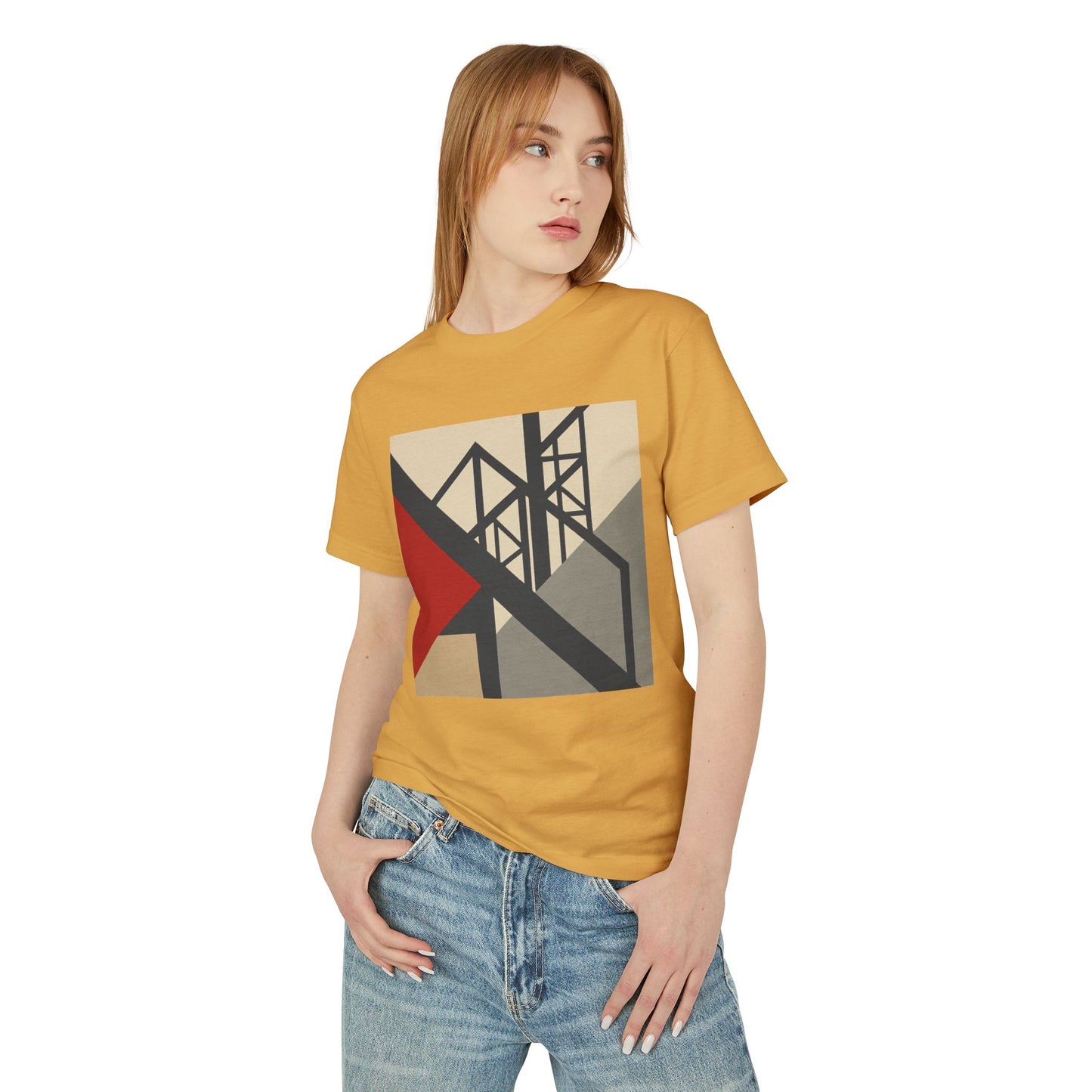 T-Shirt Abstract Art inspired, featuring a Hard Edge Style Design, Unisex Tee