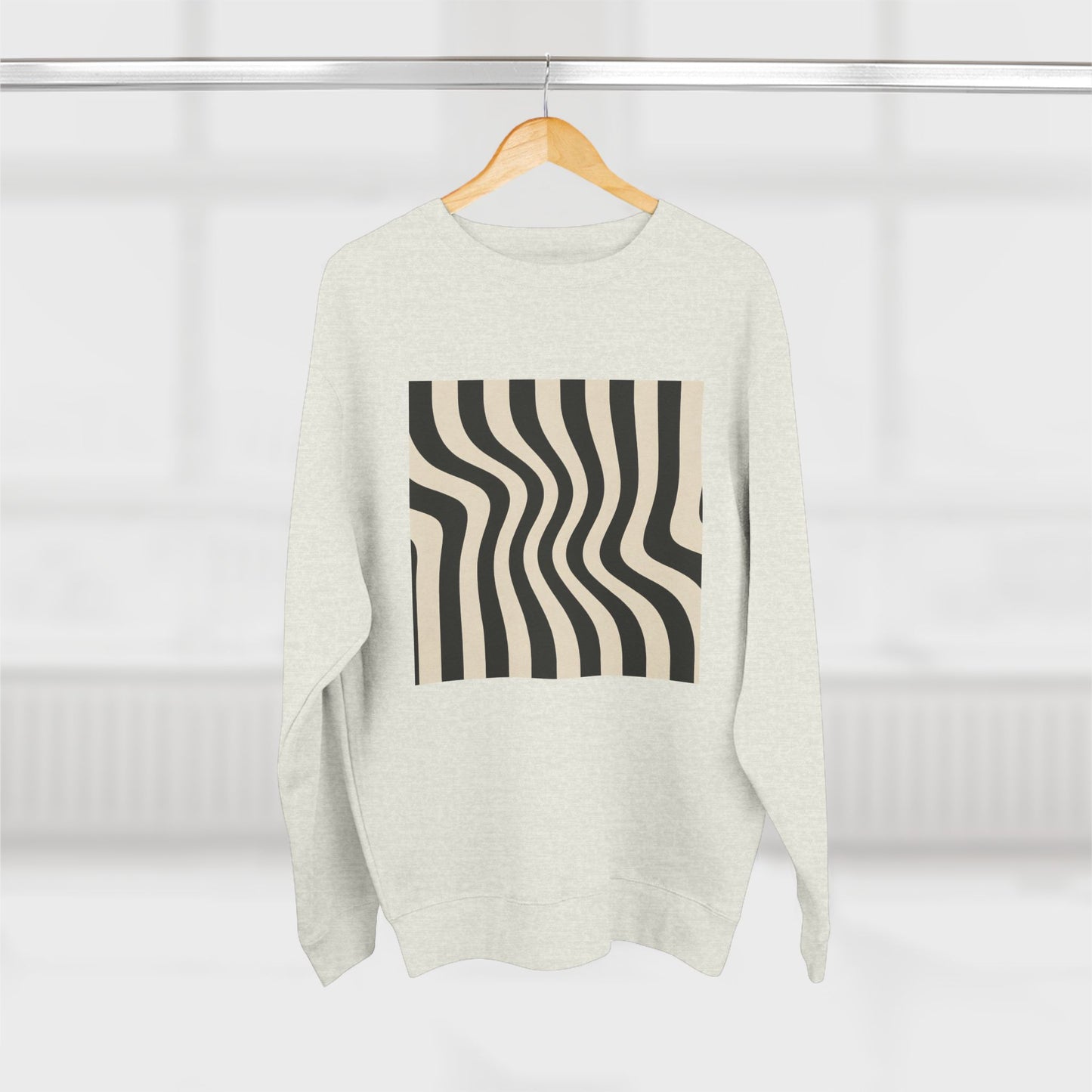 Minimalist Unisex Crewneck Sweatshirt, Art inspired, featuring an Op Art Style Design, Stylish & Trendy