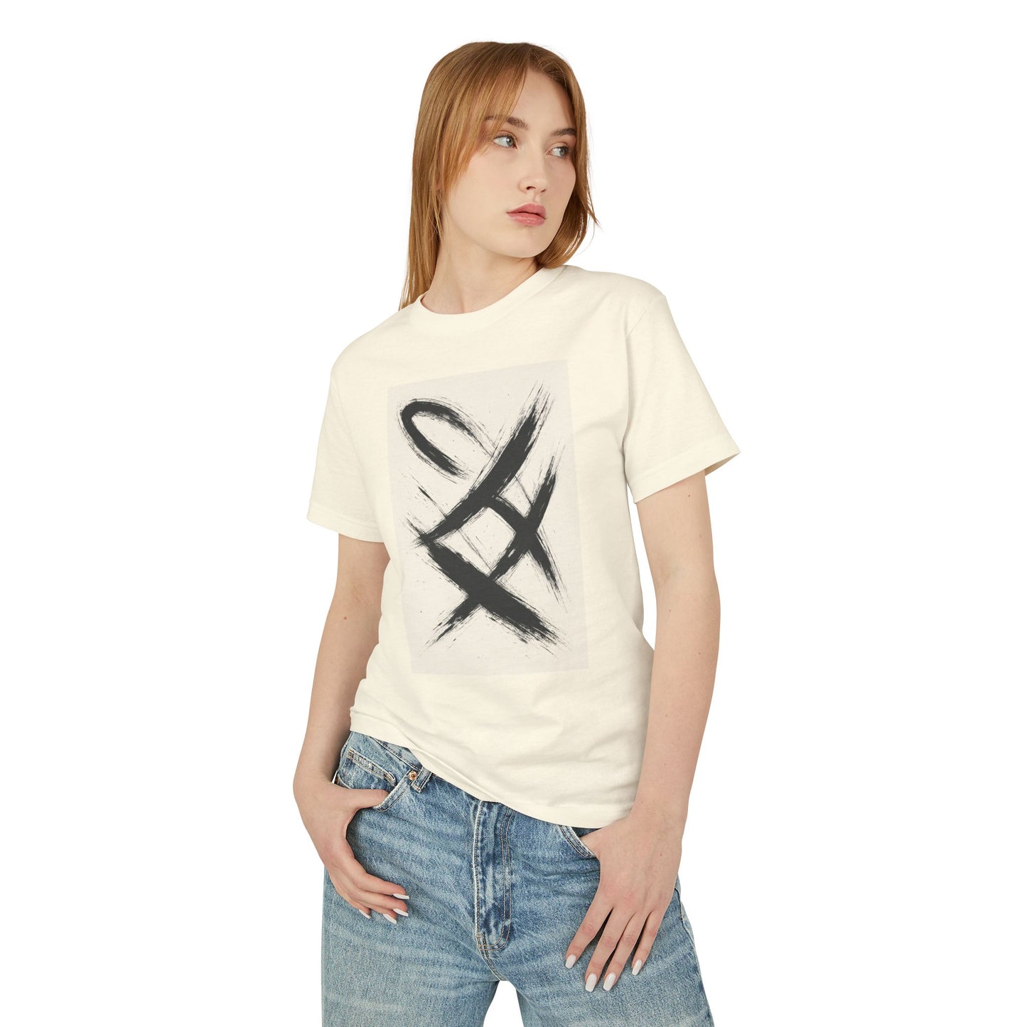 T-Shirt Abstract Art Streetwear featuring an Action Painting Style Design, Unisex Tee