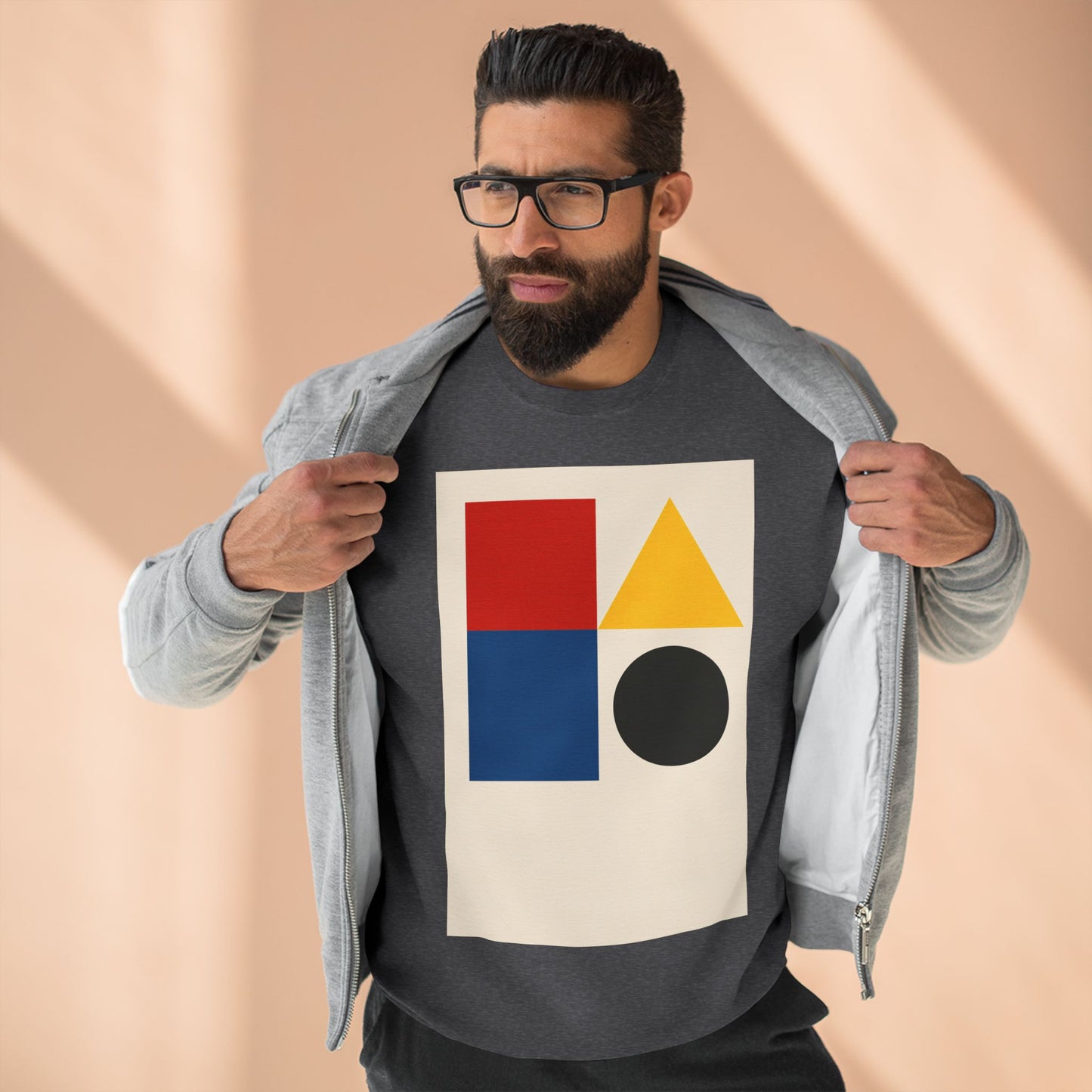Fresh Unisex Crewneck Sweatshirt, Art inspired, featuring a Hard Edge Style Design. Cozy , Casual, Stylish & Trendy
