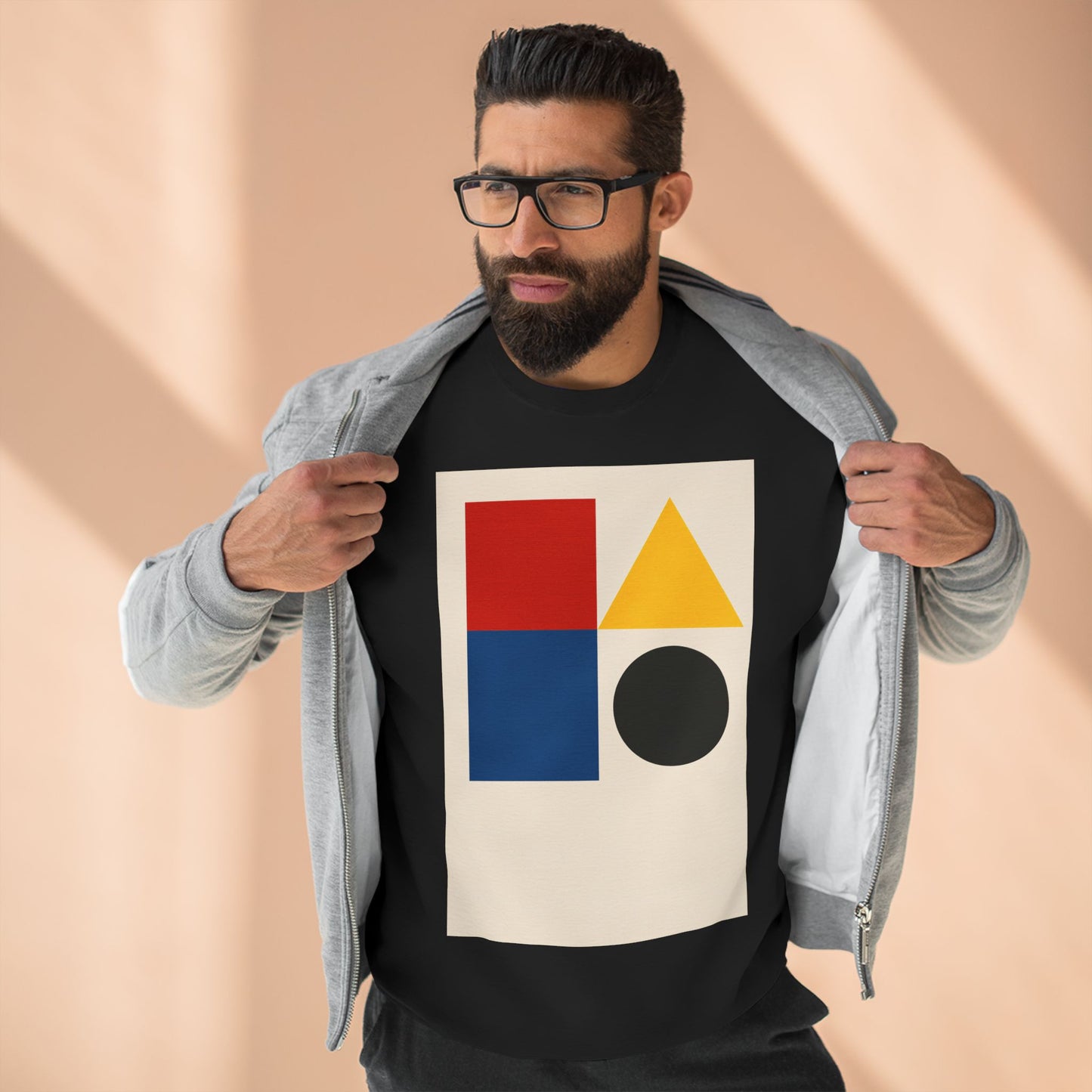 Fresh Unisex Crewneck Sweatshirt, Art inspired, featuring a Hard Edge Style Design. Cozy , Casual, Stylish & Trendy