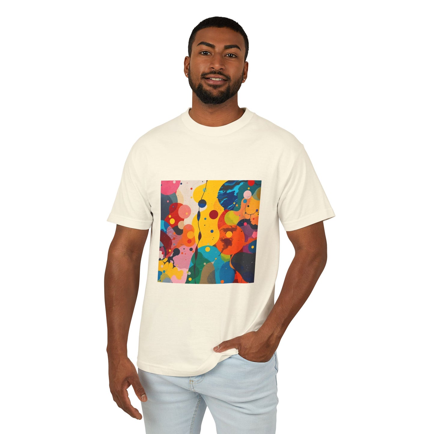 T-Shirt Abstract Art inspired, featuring a colorful expressionist Design, Unisex Tee