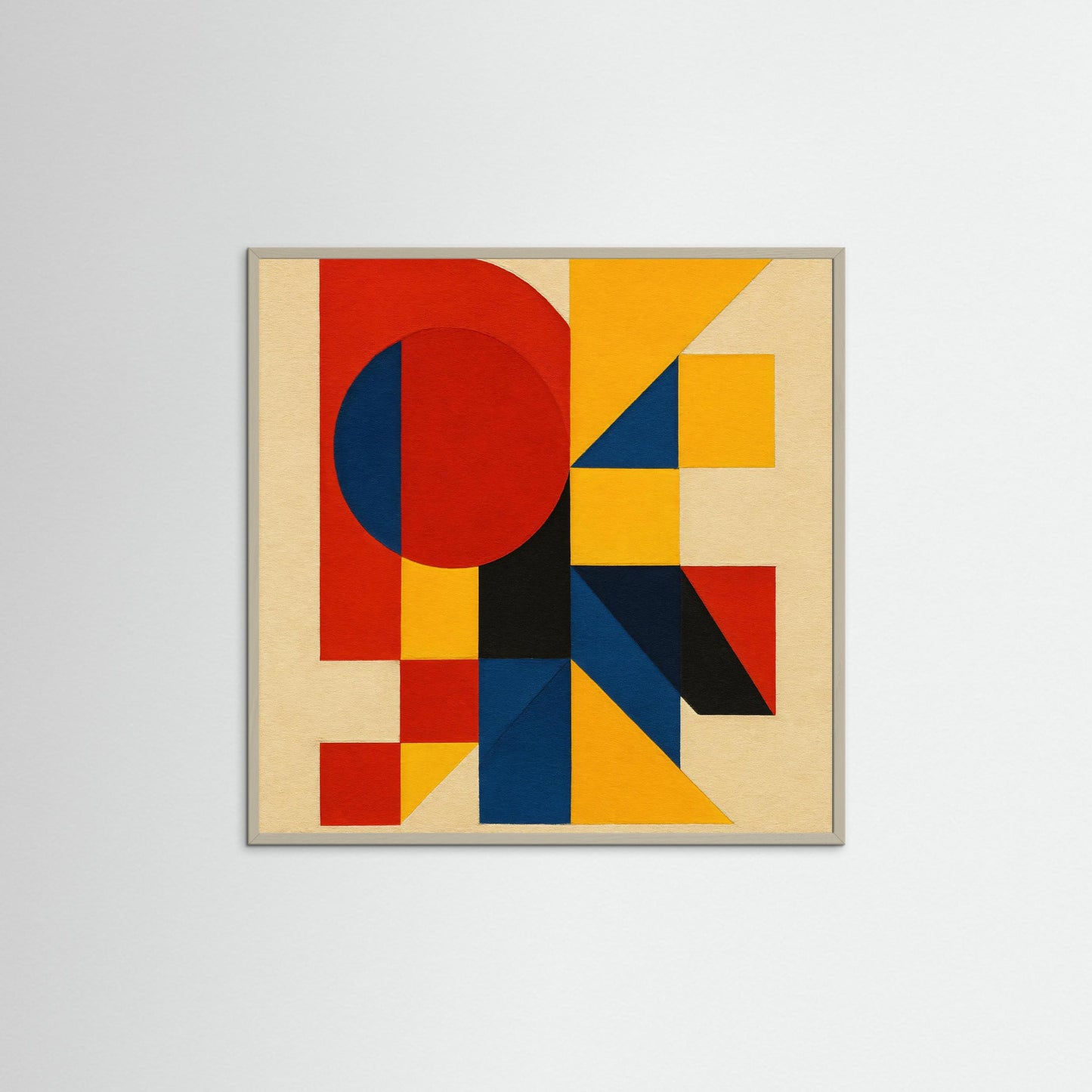 Primary Construct - Bauhaus Echoes Study in a Geometric Abstraction Art Print