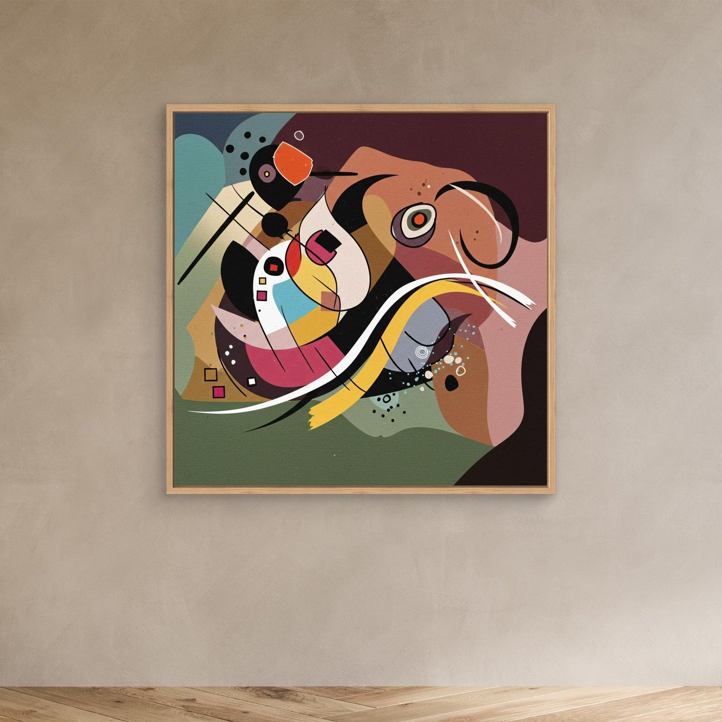 Playful Signals - Geometric Abstraction Mood with Bauhaus Flair