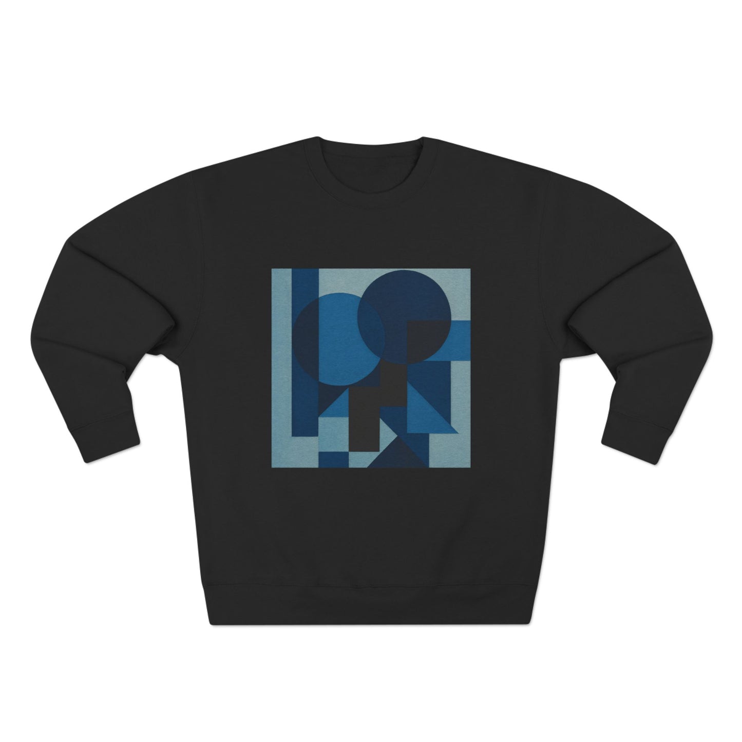 Stylish Unisex Crewneck Sweatshirt, Art inspired, featuring a Monochromatic Design, blue tones, Casual & Trendy