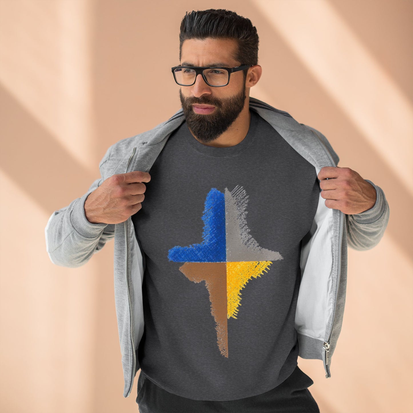 Trendy Unisex Crewneck Sweatshirt, Art inspired, featuring an Abstract Design, Fresh & Stylish