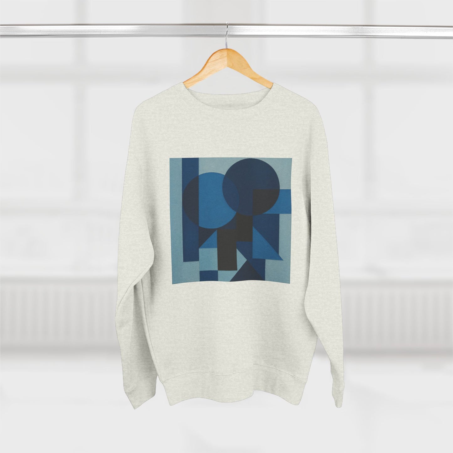 Stylish Unisex Crewneck Sweatshirt, Art inspired, featuring a Monochromatic Design, blue tones, Casual & Trendy