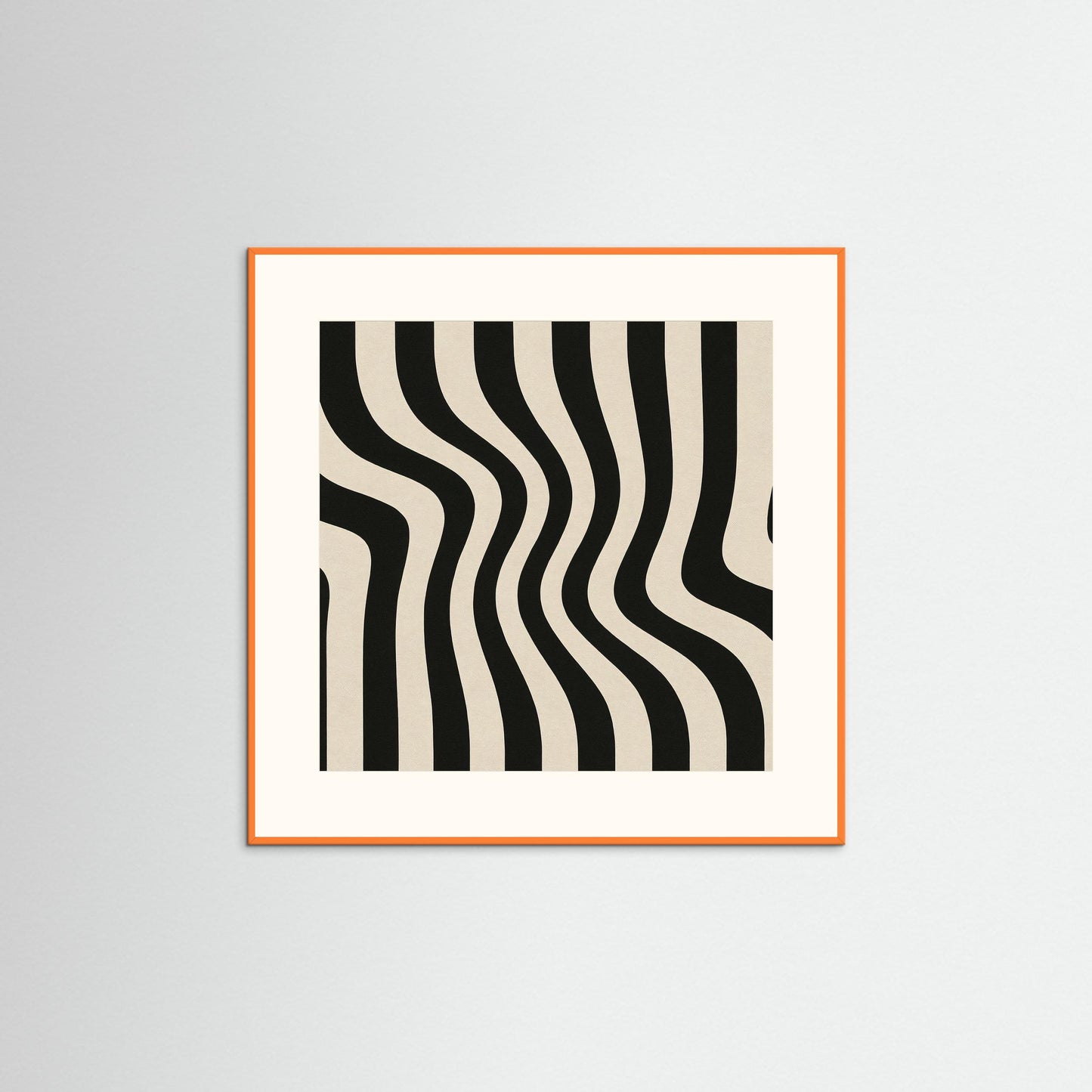 Monochrome Current - Op Art Wave Stripes